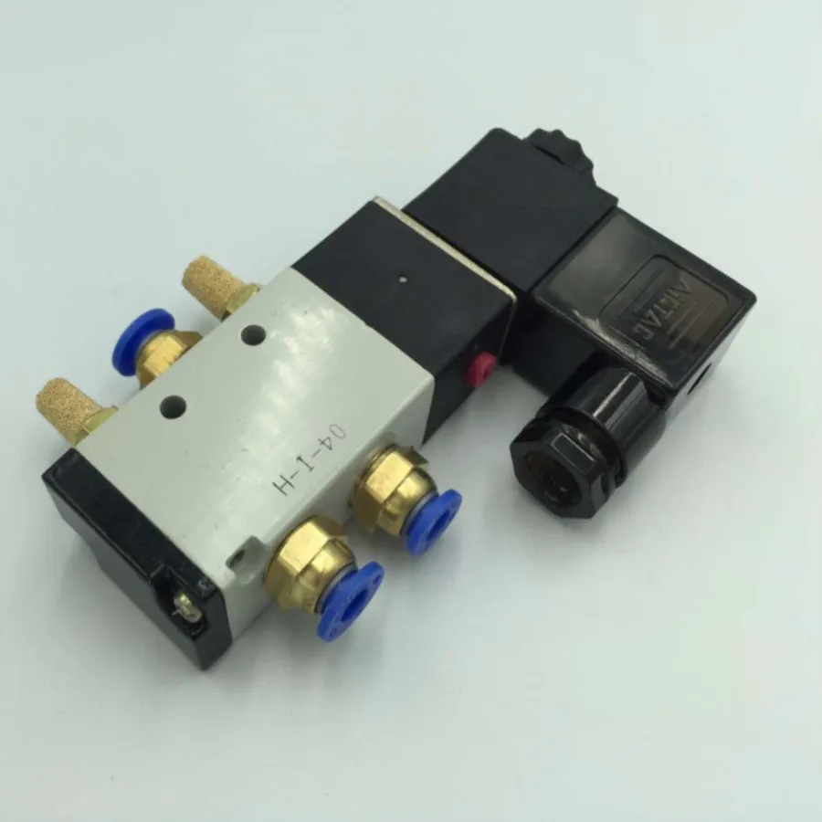 Pneumatic Electric Solenoid Valve 5 Way 2 Position Control Air Gas Magnetic Valve 12V 24V 220V Coil Volt 6mm 8mm Hose Connection