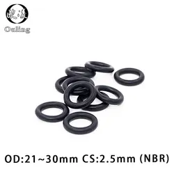 20PC/lot Rubber Ring Black NBR Sealing ORing 2.5mm Thickness OD21/22/23/24/25/26/27/28/29/30*2.5mm O-Ring Seal Gaskets Washer-.-