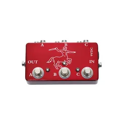 Effect looper foot pedal switch box red color electric guitar 3 loop accessories for guitar pedals