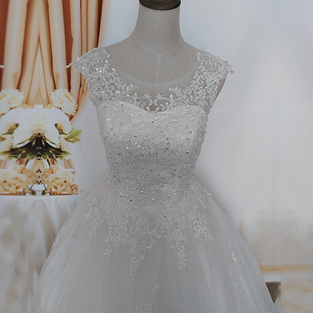 ZJ9128 2019 mới phong cách thời trang Trắng Ngà Wedding Dresses cho cô dâu cộng với kích thước maxi trang phục chính thức sweetheart với ren cạnh