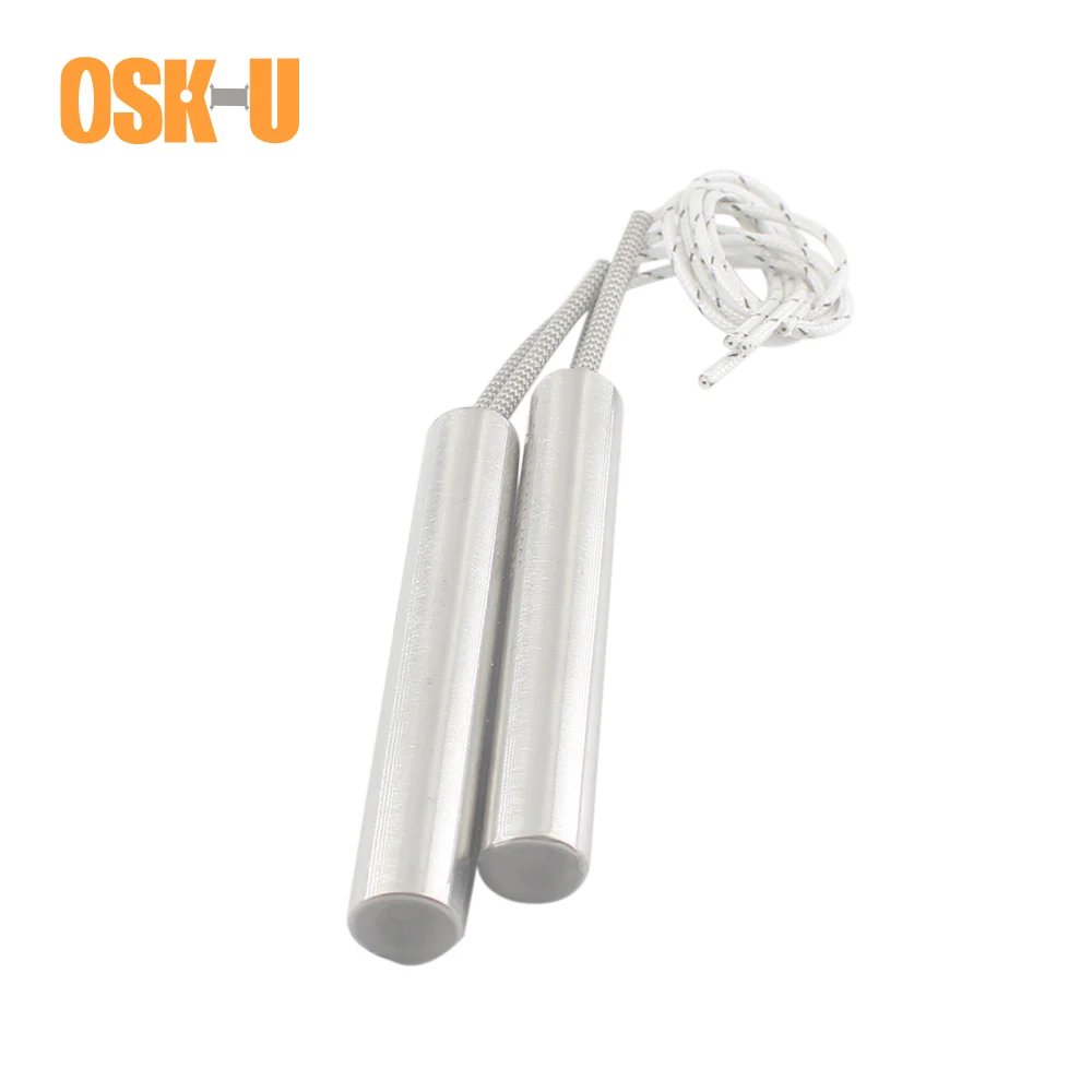 2pc Cartridge Heating Element 250/350/450W Stainless Steel Electric Heater Pipe for Core Shooter 16mm Tube Dia. Cartridge Heater