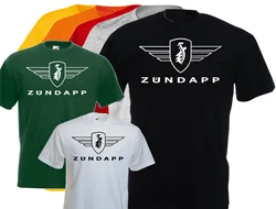 Camiseta de manga corta para hombre, camisa de Color sólido con logotipo de Zundapp, Moto , Vintage, Motard, 2019