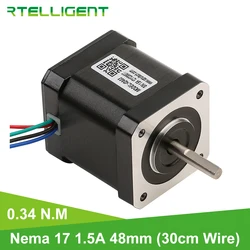 Rtelligent Nema 17 0.34NM (48.1oz.in) stepper motor 48mm 1.5A stepping motor for 3D printer motor