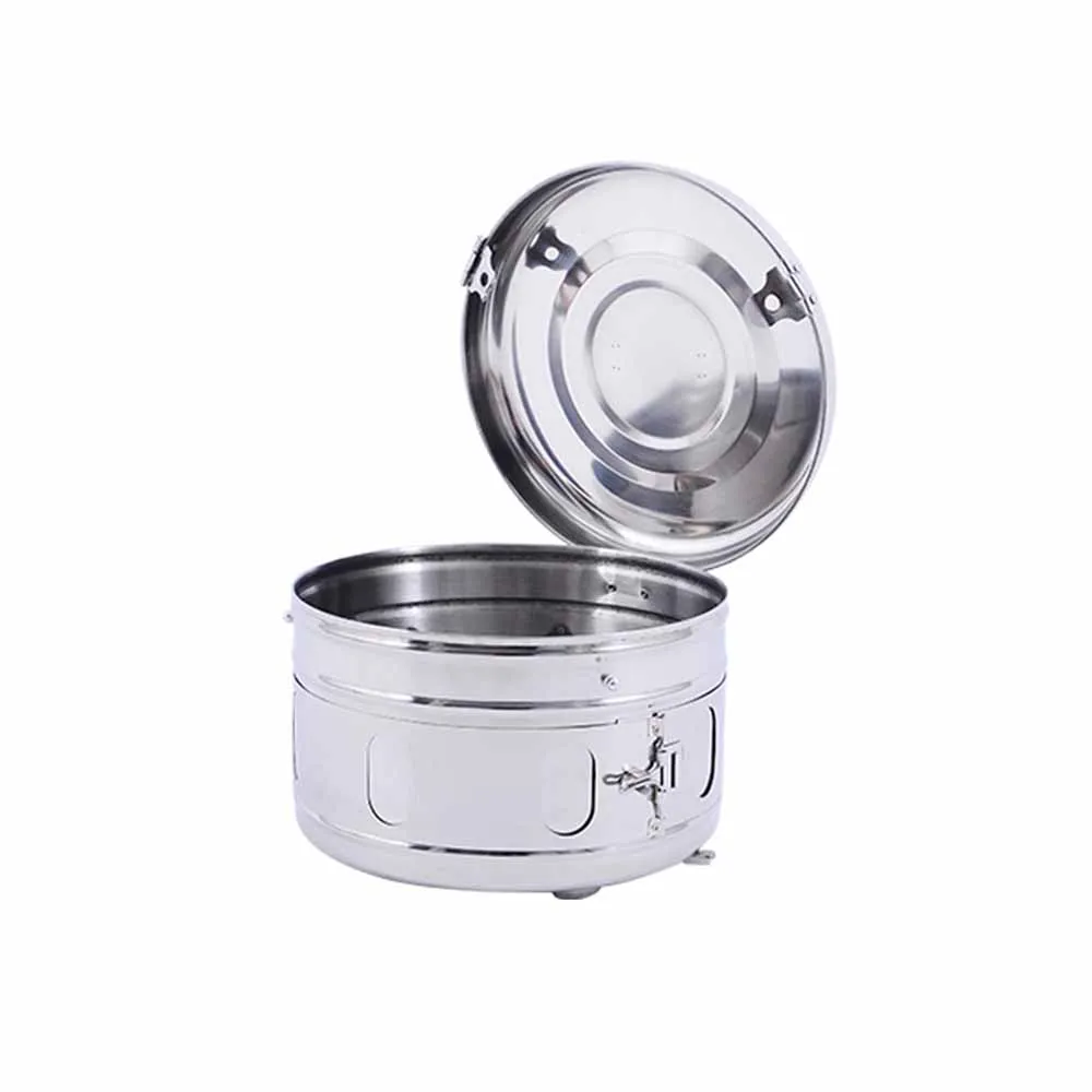 

Stainless steel 304 anti-iodine storage tank sterilization barrel Medical operating room dressing pot sterilization equipmentbox