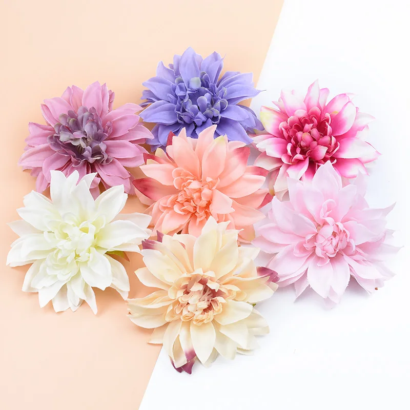 10 Stück 10CM Künstliche Pflanzen Blumen Großhandel Seiden-Gerbera Festliche Dekoration für Zuhause Hochzeit DIY Kranz Künstliche Staubblätter Brosche – Detail 4