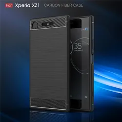 For Sony Xperia XZ1 G8341 G8342 Case Carbon Fiber Silicone TPU Skin Soft Back Cover Phone Case for Sony Xperia XZ1 G8341 G8342