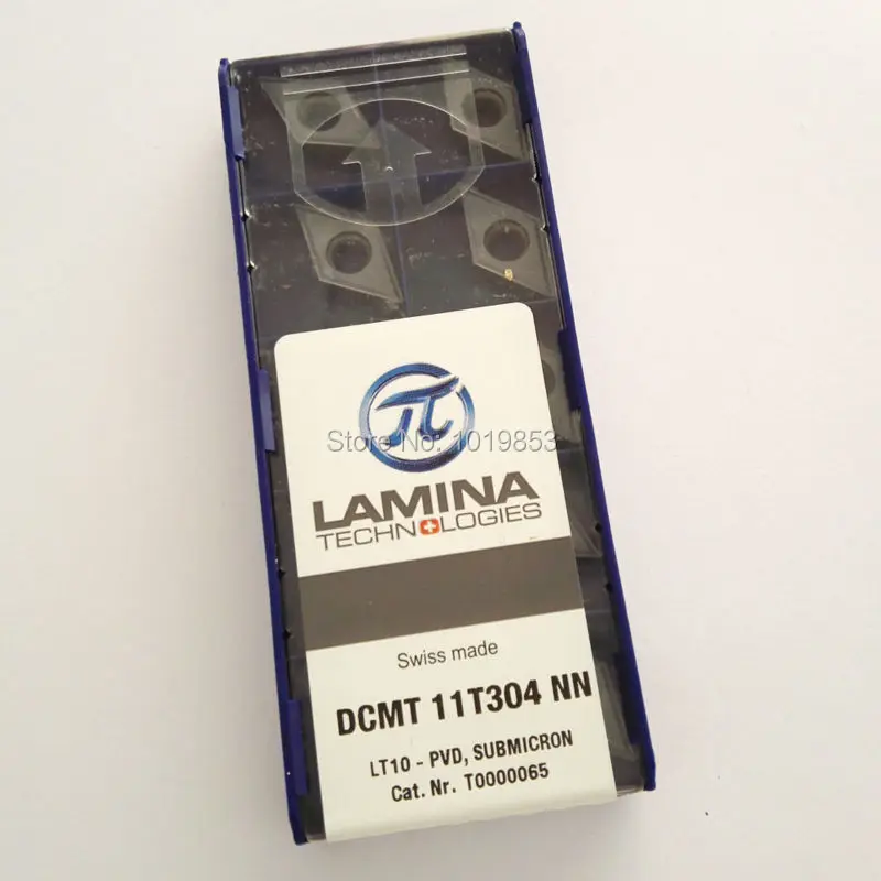DCMT11T308 DCMT11T304 NN LT10 إدراجات كربيد تحول أصلية لحامل أداة المخرطة و DCMT11T304NN