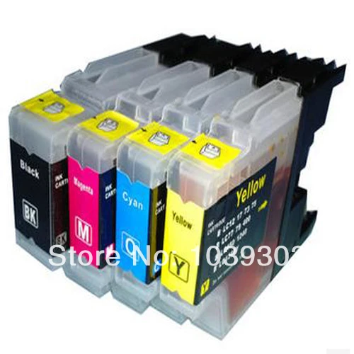 

8 PCS LC1240 LC1280 LC75 LC73 LC77 LC79 LC12 LC17 LC450 LC400 Compatible Inkjet Ink Cartridge for Brother MFC-J430W Printer Inks