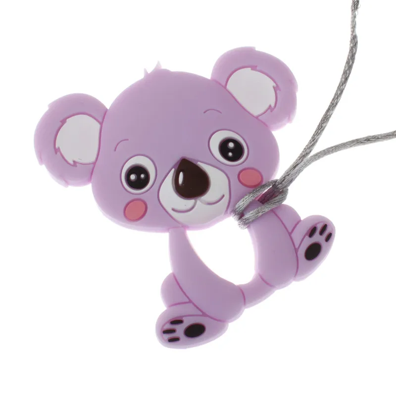 10pcs Koala Silicone Teether Pendant Bear Baby Teether Toys BPA Free Chewable Silicone Teething Chew Toys For Baby