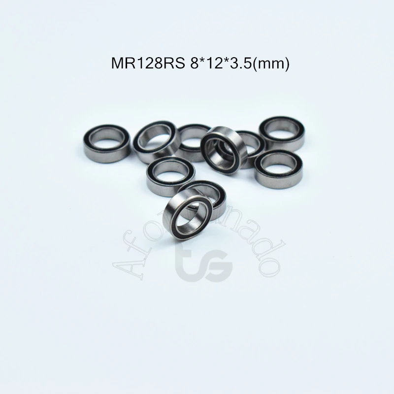 MR128RS 8*12*3.5(mm) Bearing 10pcs free shipping chrome steel rubber Sealed High speed Mechanical equipment parts