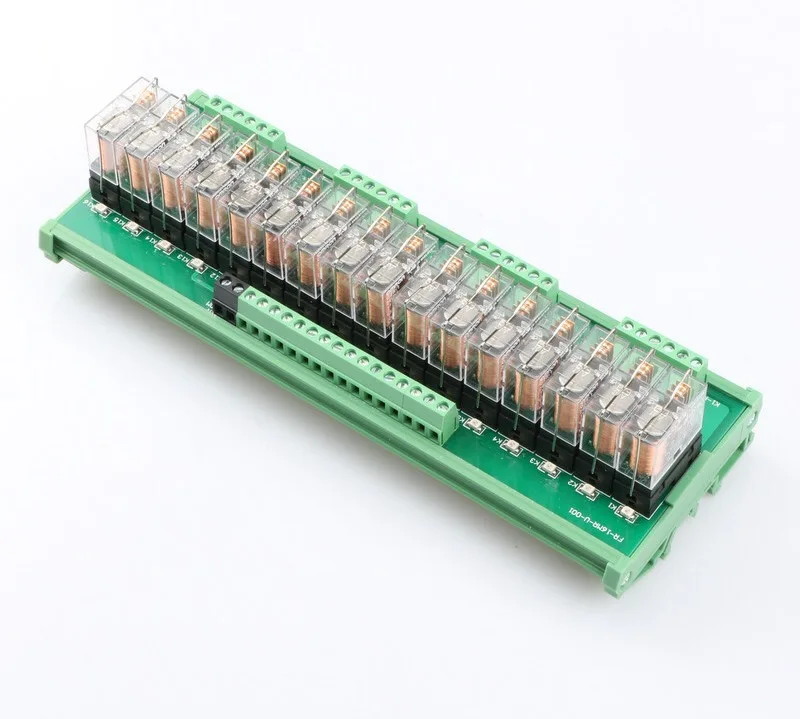 16 way normally open contact power relay module G2R-1 relay disc RT-M16AN 24V with fuse