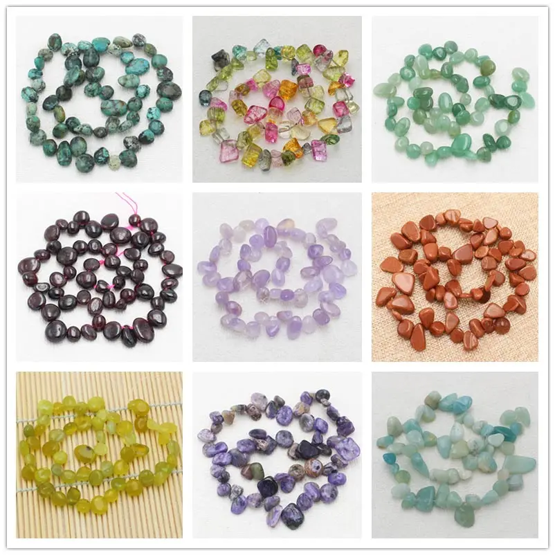 Wholesale 5-13mm Natural Stone Side Hole Freeform Loose Beads 15