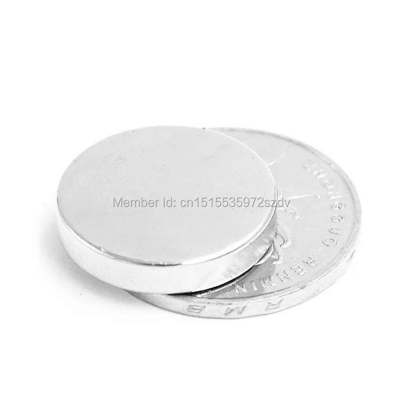 

50pcs Strong Round Dia 20mm x 3mm N35 Rare Earth Neodymium Magnet Art Craft Fridge 20x3mm