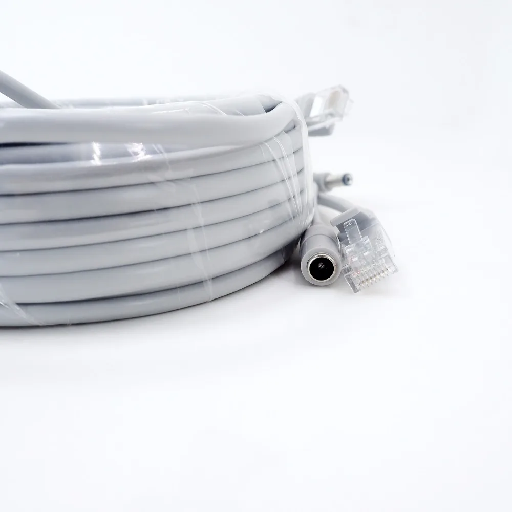 NC-15M RJ45 + DC 12V Power Lan Cable Network Cables for CCTV network IP Camera high quality cable CCTV Accessories
