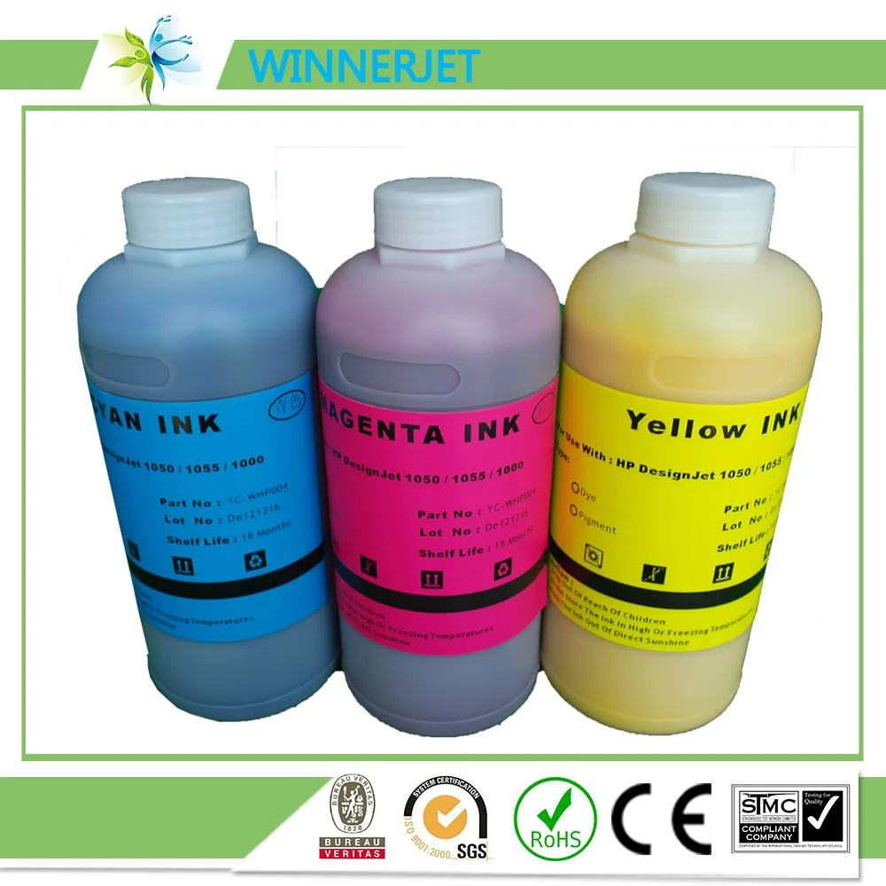 Winnerjet for HP 80 pigment ink + dye ink for HP designjet 1050 1055 1050c 1055cm plotter ink cartridge