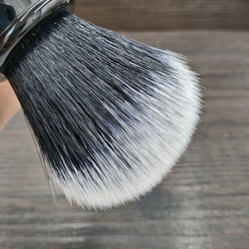 dscosmetic 24mm 26mm tuxedo synthetic hair knots black handle shaving brush  bread brush