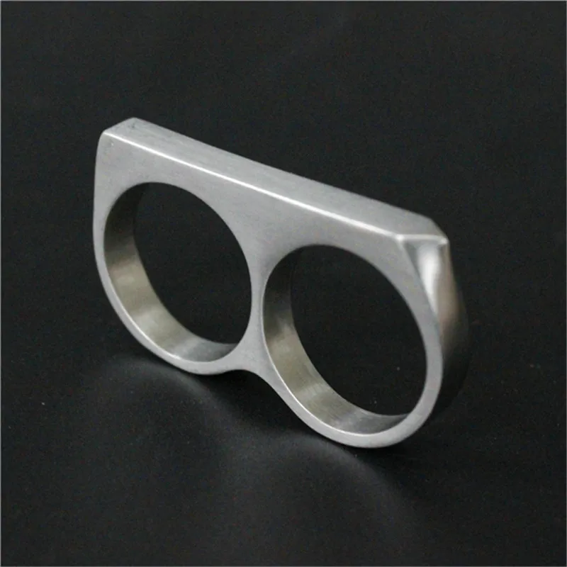Support Dropship 4 Color Double Ring 316L Stainless Steel Cool Fashion Punk Style Newest Design Ring