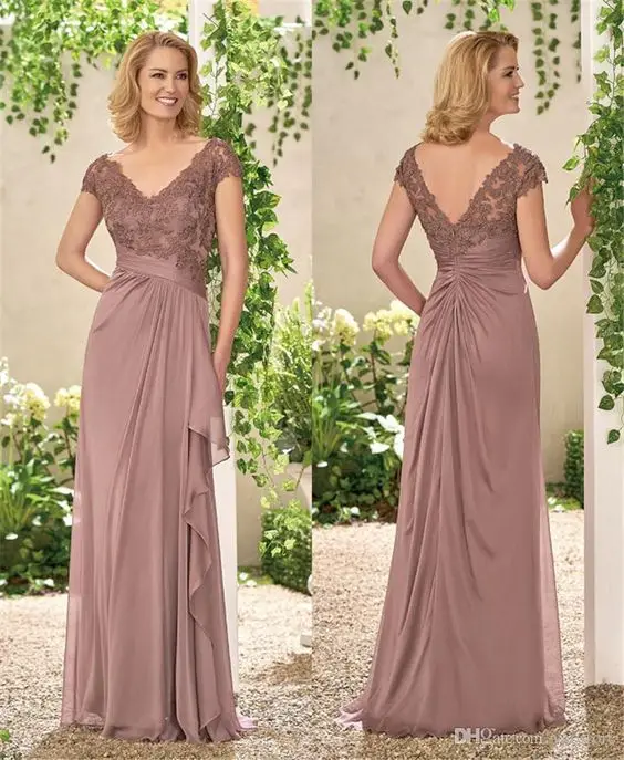 Vestidos De Madrina elegantes para madre De la novia, Vestidos sexys De encaje sin espalda con apliques, vestido largo Formal De noche para boda