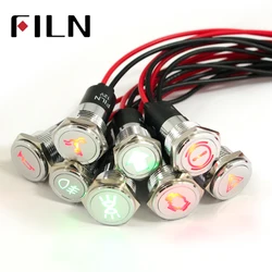 Filn FL1M-16FW-C 16 Mm 12 V Led Dash Led Indicator Auto Applicance Symbool Signaal Indicator Pilot Dash Licht