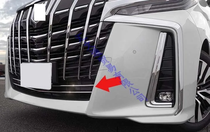 For Toyota Sport Edition Alphard AH30 2019-2021 Car Accessories Stainless Steel Front Grille Accent Cover Lower Mesh Trim 2020