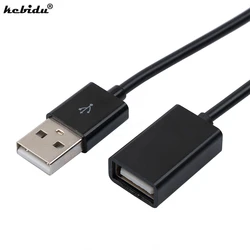 Kebidu nowy 50cm 100cm przedłużacz USB Adapter złącza męski na żeński przewód synchronizacji danych kabel przewód do komputera Laptop