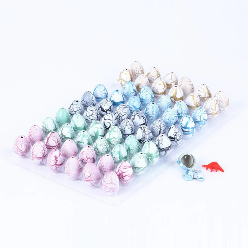 60pcs/lot Novel Water Hatching Inflation Dinosaur Egg Watercolor Cracks Grow Egg Educational Toys Interesting Gift For Kids