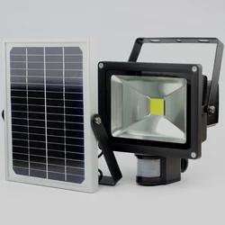 Goginsor Solar Floodlights Kit 20W LED Security Light with Motion Detected Sensor Wall IP65 CE ROHS Aproved