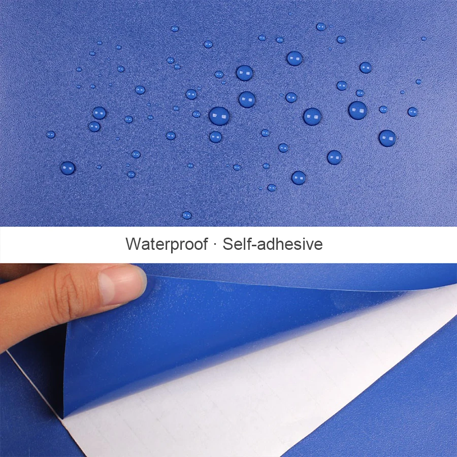 PVC Waterproof Self-Adhesive Film Pure Color Matte Wallpaper Living Room Background Wall Decoration Furniture Renovation Sticker