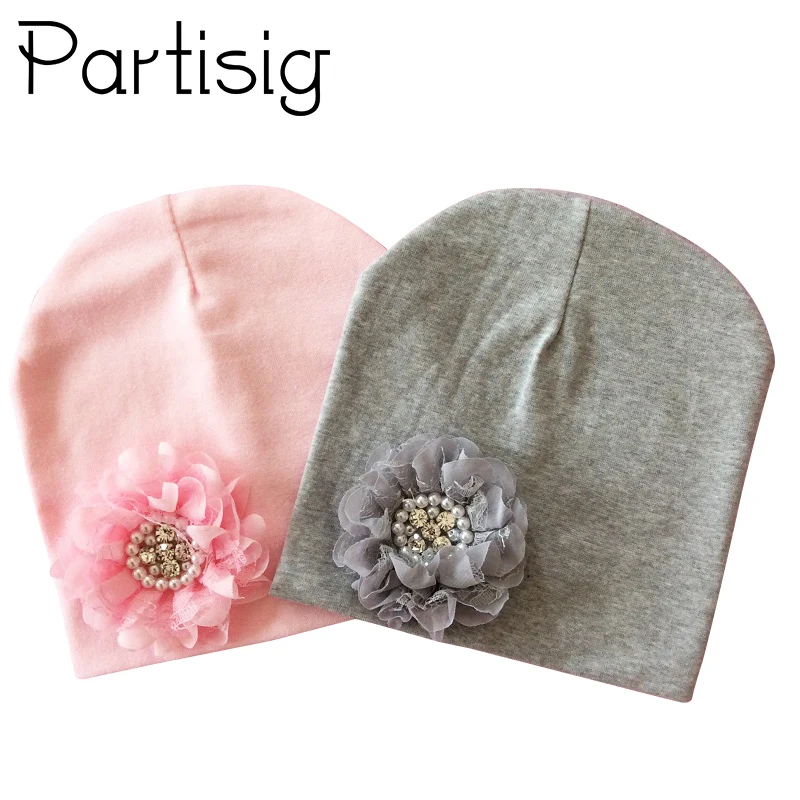 Cotton Floral Baby Hat Flower Baby Cap Children Bonnet Kids Beanie For Girls