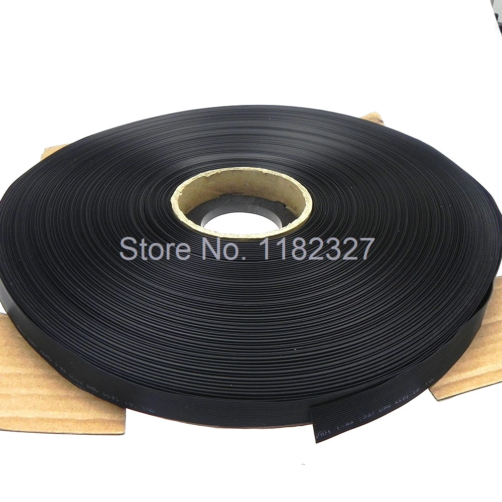 100M/Lot 1.27MM Pitch 16Pin 28AWG Black Color Flat IDC Ribbon Cable