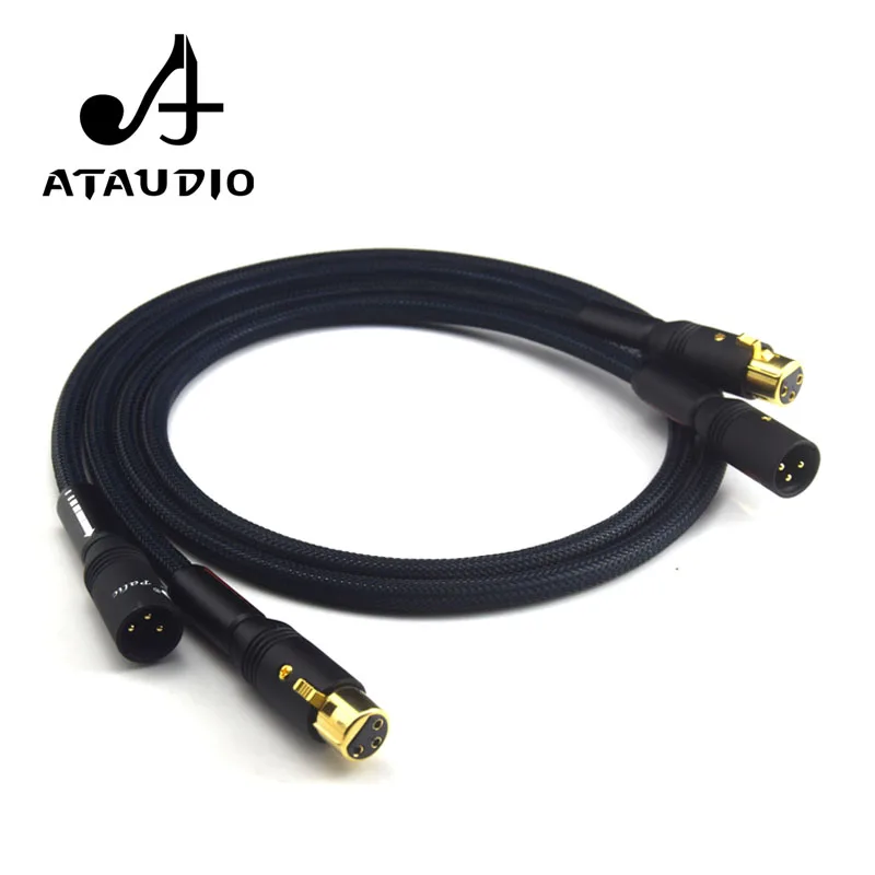 ATAUDIO posrebrzany kabel XLR Hi-end G5 Hifi 2 XLR męski na 2 XLR kabel żeński