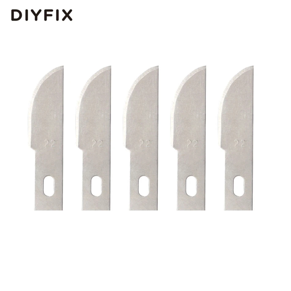 

DIYFIX 5 шт. 22 # точность Сталь Ножи лезвия набор для резьбы по дереву Гравировка Ремесло Ножи режущего инструмента