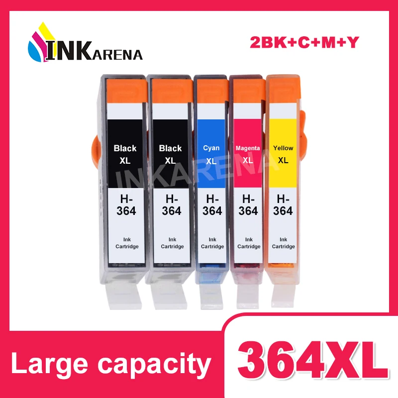 INKARENA Replacement For HP364 Ink Cartridge for HP 364 XL Cartridges Photosmart B109a B109n B209a B210a 7510 6510 5510 Printer