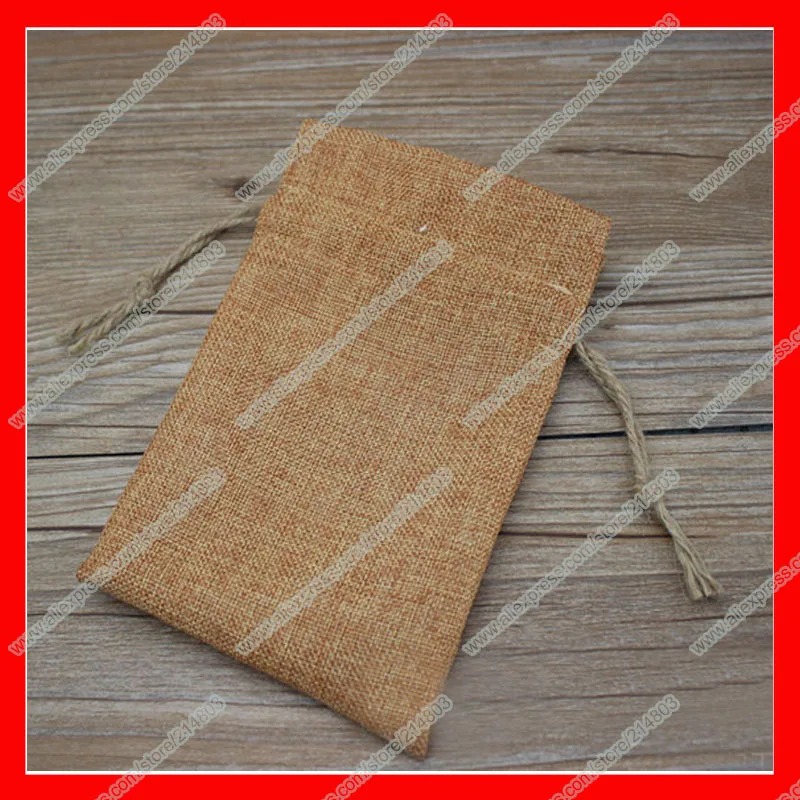 Pack of 100Pcs Smalll Drawstring Jute String Bag wholesale