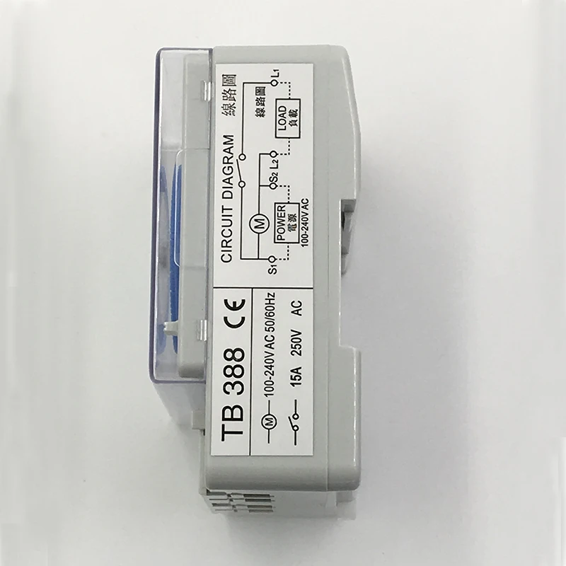 100-240V AC 24Hours Daily Programmable Mechanical Timer Swith TB-388 Analog Time Relay mini setting 15Minutes TB388