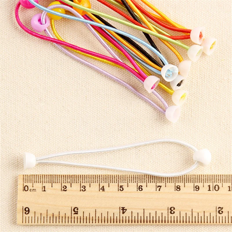 Korean Fashion Elastic Hair Bands DIY Flower Hairband Round Hoop Cute Ribbon Ball Scrunchies 100Pcs/Lot Girls Hair Accessories