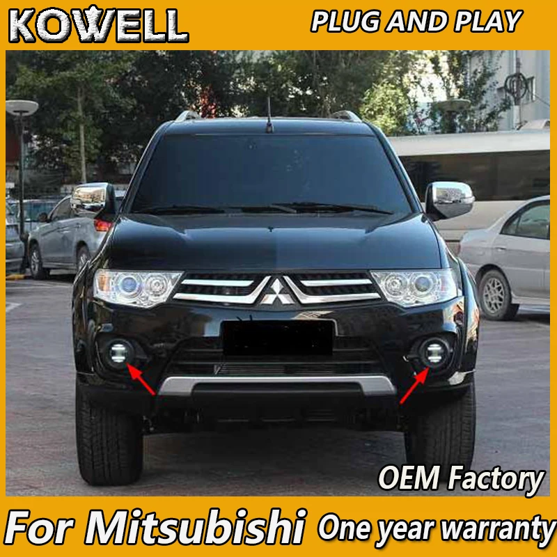 KOWELL Car Styling Fog Lamp for Mitsubishi Outlander Pajero Grandis ASX LED Fog Light Auto Fog Lamp LED DRL 2 function model