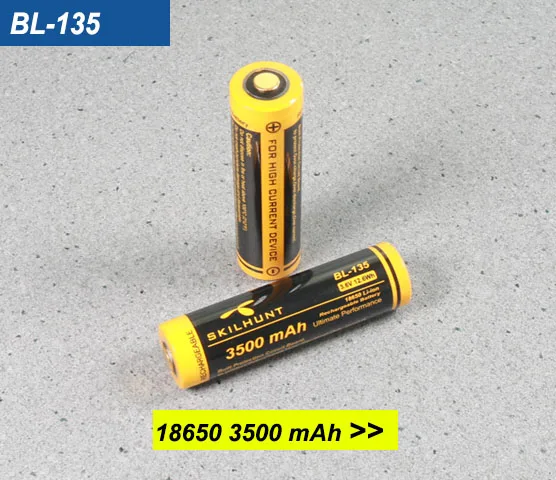 SKILHUNT BL-135 3500mAh Continuous Discharge Current(Max) 8A 18650 Rechargeable Li-ion Battery