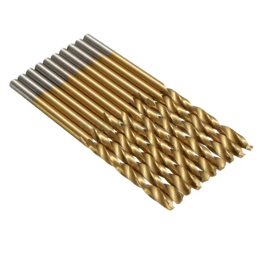 WENXING 50Pcs di Titanio Trapano Rivestito Bit HSS In Acciaio Ad Alta Velocità Punte da Trapano Set Utensili di Alta Qualità Utensili Elettrici 1/1.5/2/2.5/3mm