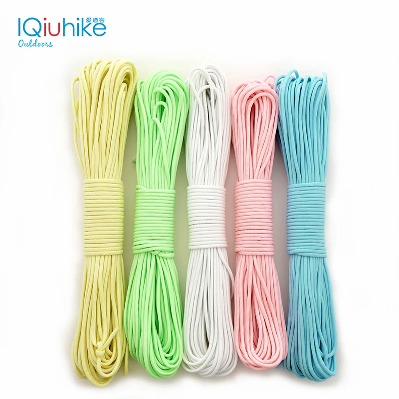 10-31 Meters 550Lb Luminous Glowing Nylon Paracord Parachute Rope Cord for Climbing Camping Travel Buckle Glow in Dark Rope