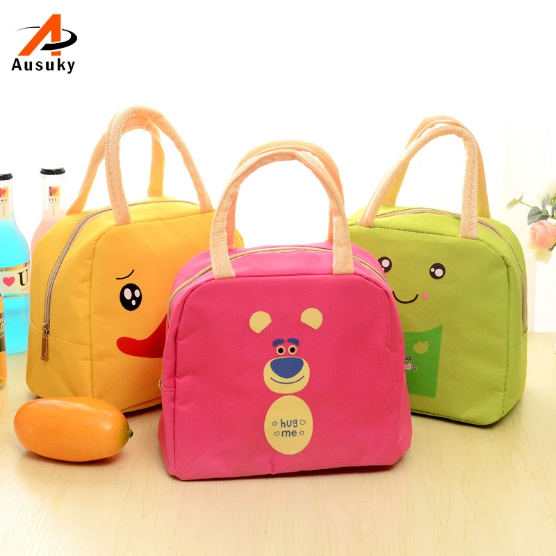 Borsa da donna stampa bambino Oxford Thermal Lunch Box borse ragazze adolescenti ragazzi Picnic borsa termica isolata Tote Cartoon Duck