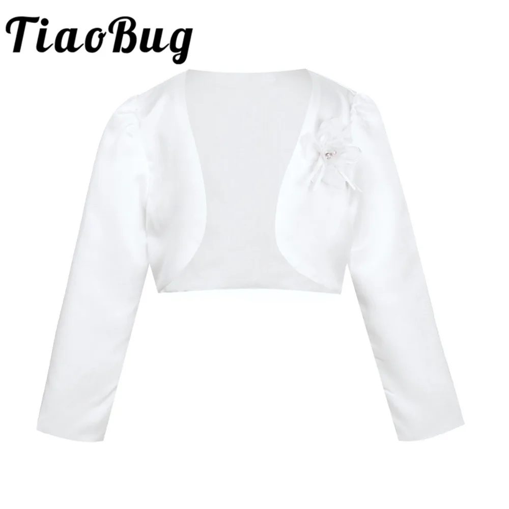 1-9 Jaar Little Kids Meisjes Baby Baby Bloem Meisjes Bolero Jasje Bolero Jas Bruiloft Prinses Verjaardagsfeestje Jas wrap