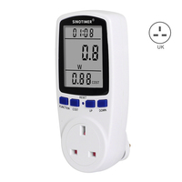 UK Plug Digital Voltage Wattmeter Power Meter Consumption Watt Energy KWh Socket 220V 230V AC Electricity Fees Analyzer Monitor