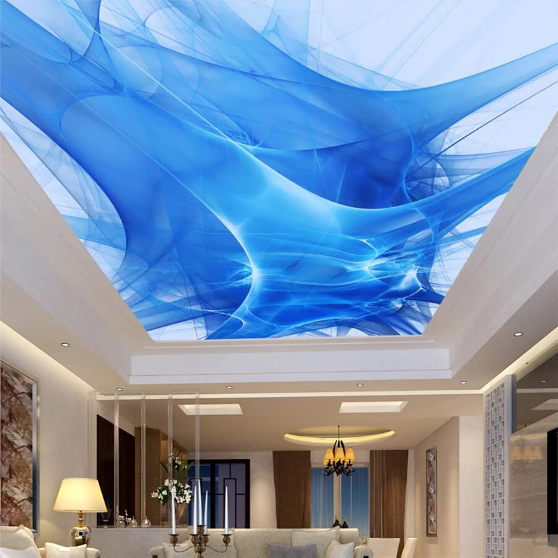 

wellyu Abstract blue colorful dynamic fashion ceiling ceiling mural custom large mural wallpaper papel de parede para quarto