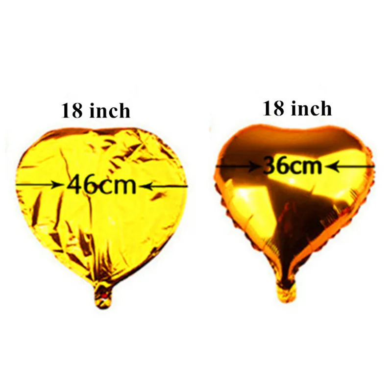 18 Inch Foil Flower Balloons  Rose Gold Heart Balloons Red Pink Foil Ballloon Star Moon Foil Air Balls Birthday Party Decoration