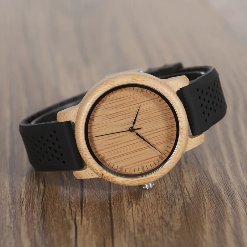 BOBO BIRD Women Watches Ladies\' Luxury Bamboo Wood Timepieces Silicone Straps relojes mujer marca de lujo CustomGifts for Girls