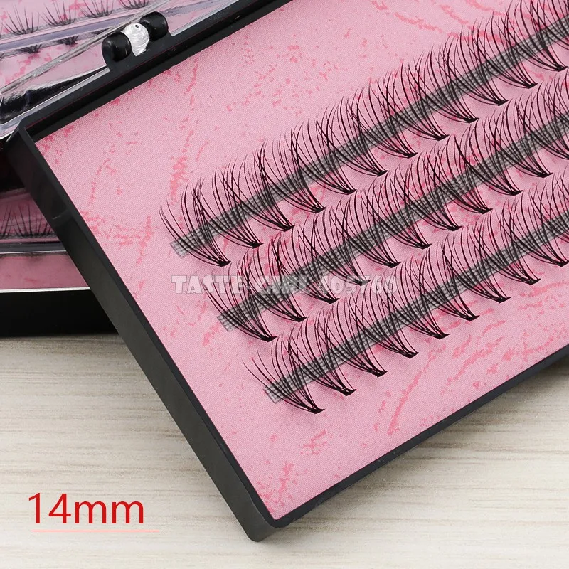 57 Knots 12 Hairs Black Thin Natual Long Curl Individual False Eyelashes Eye Lash Makeup Extension L1612