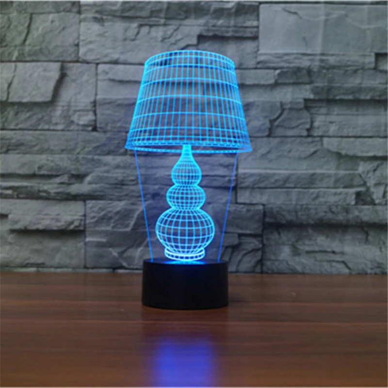 

Nordic 7Color 3D Table Lamp Acrylic Desk Lamp Shape 3D LED nightlight Bedroom Lamp Bedside Luminaria Desk Decoration Night Light