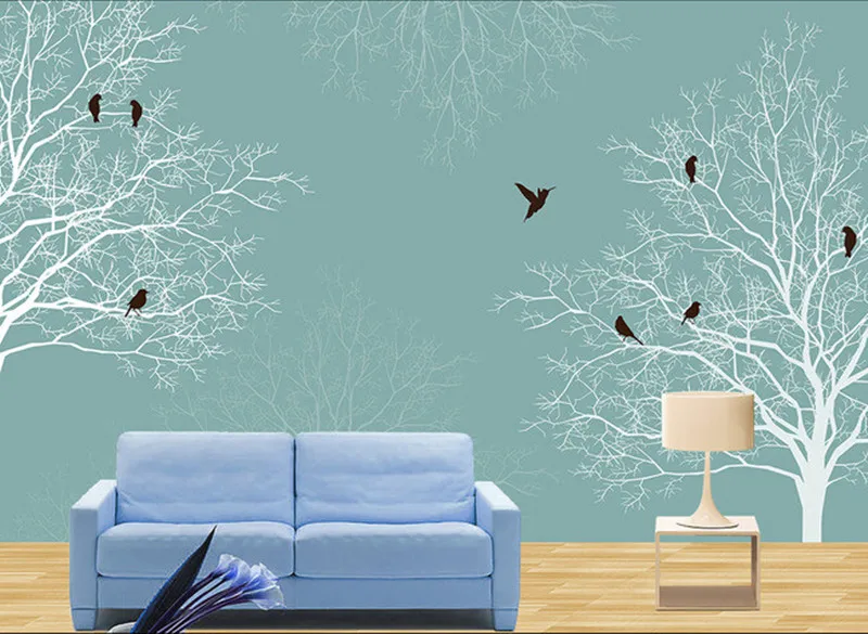 

Custom 3D murals,the birds in the forest contracted papel de parede,hotel coffee shop living room sofa TV wall bedroom wallpaper