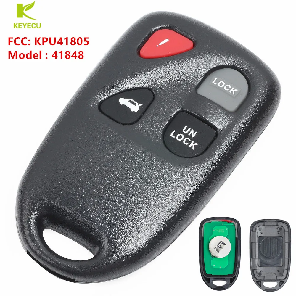 KEYECU New Keyless Entry Remote Car Key Fob 4Button for 2004-2008 Mazda RX8 FCC ID: KPU41805 Model 41848